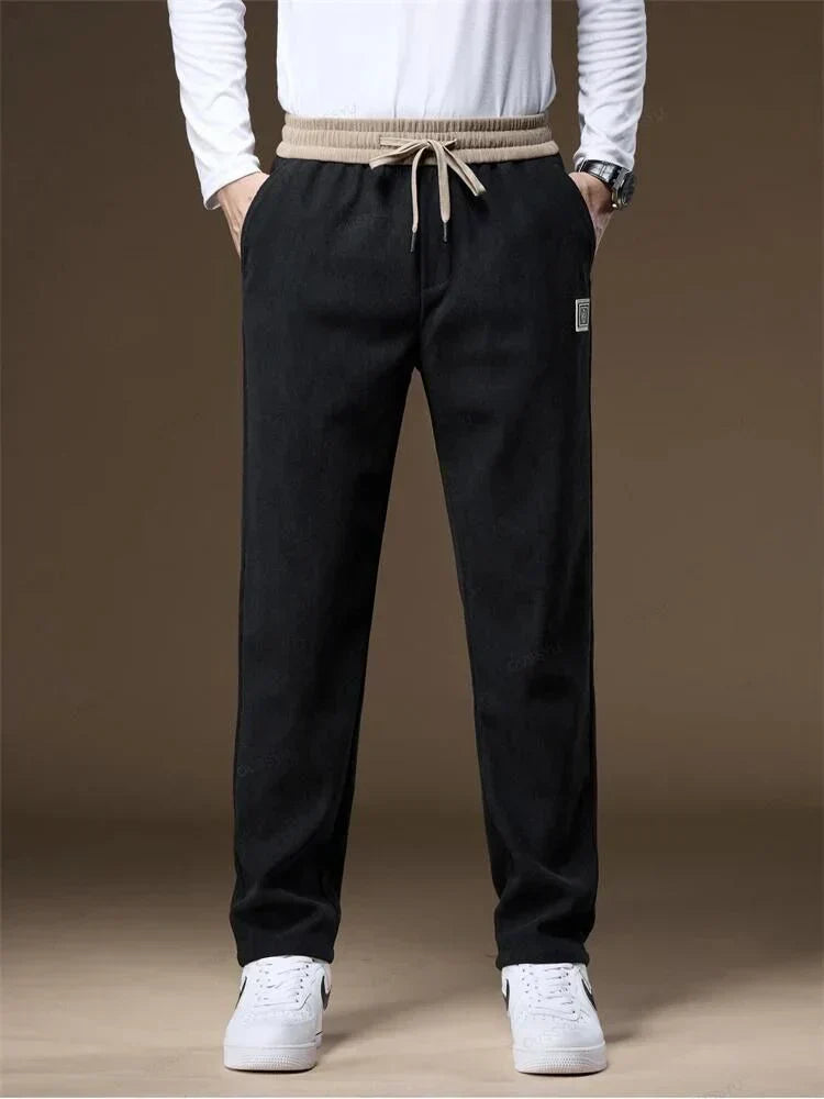 Corduroy Pants - Drawstring - Straight Leg - Sweatpants - Mens Joggers