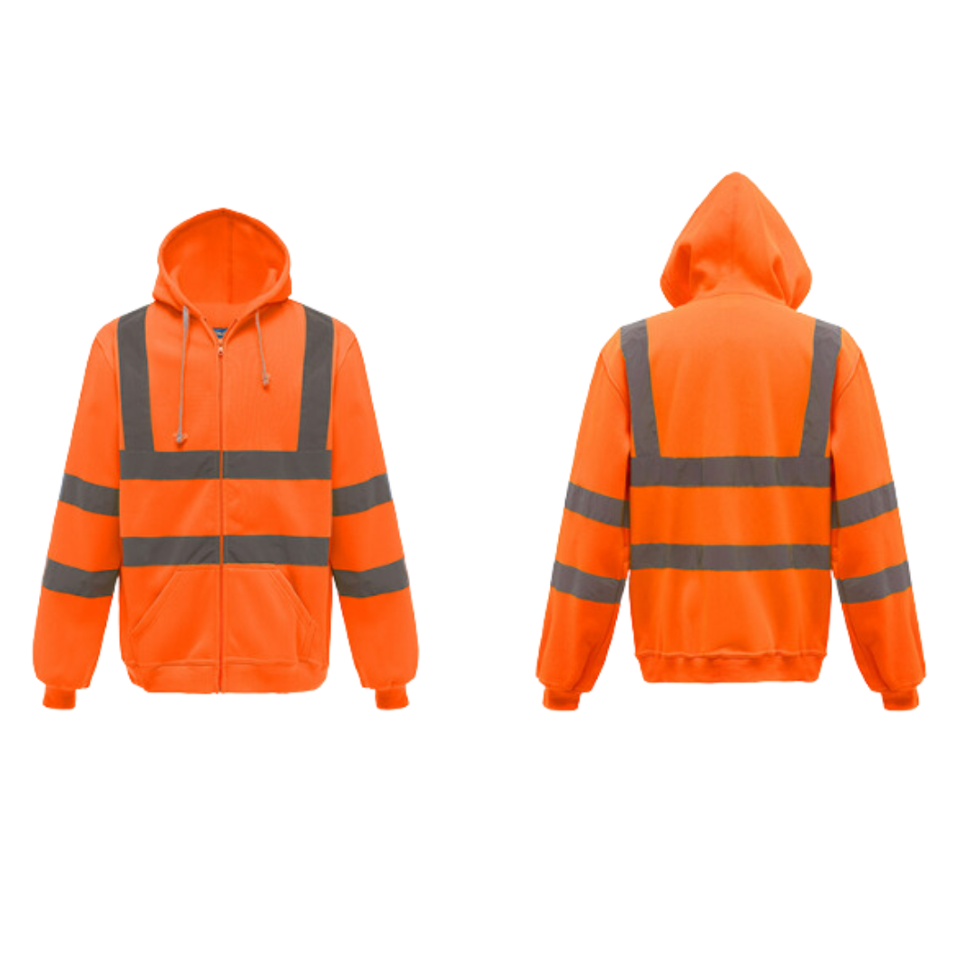 Hi Vis Jacket - Hooded - Workwear - Reflective Jacket - Men's Jacket