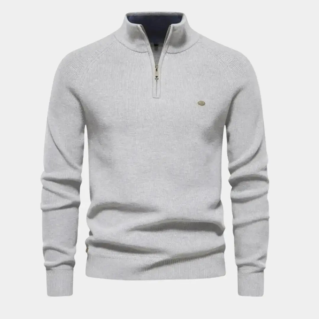 Half Zip Sweater | Knitted | Zip Neck | Polo Jumper | Men's Quarter Zip Jumper