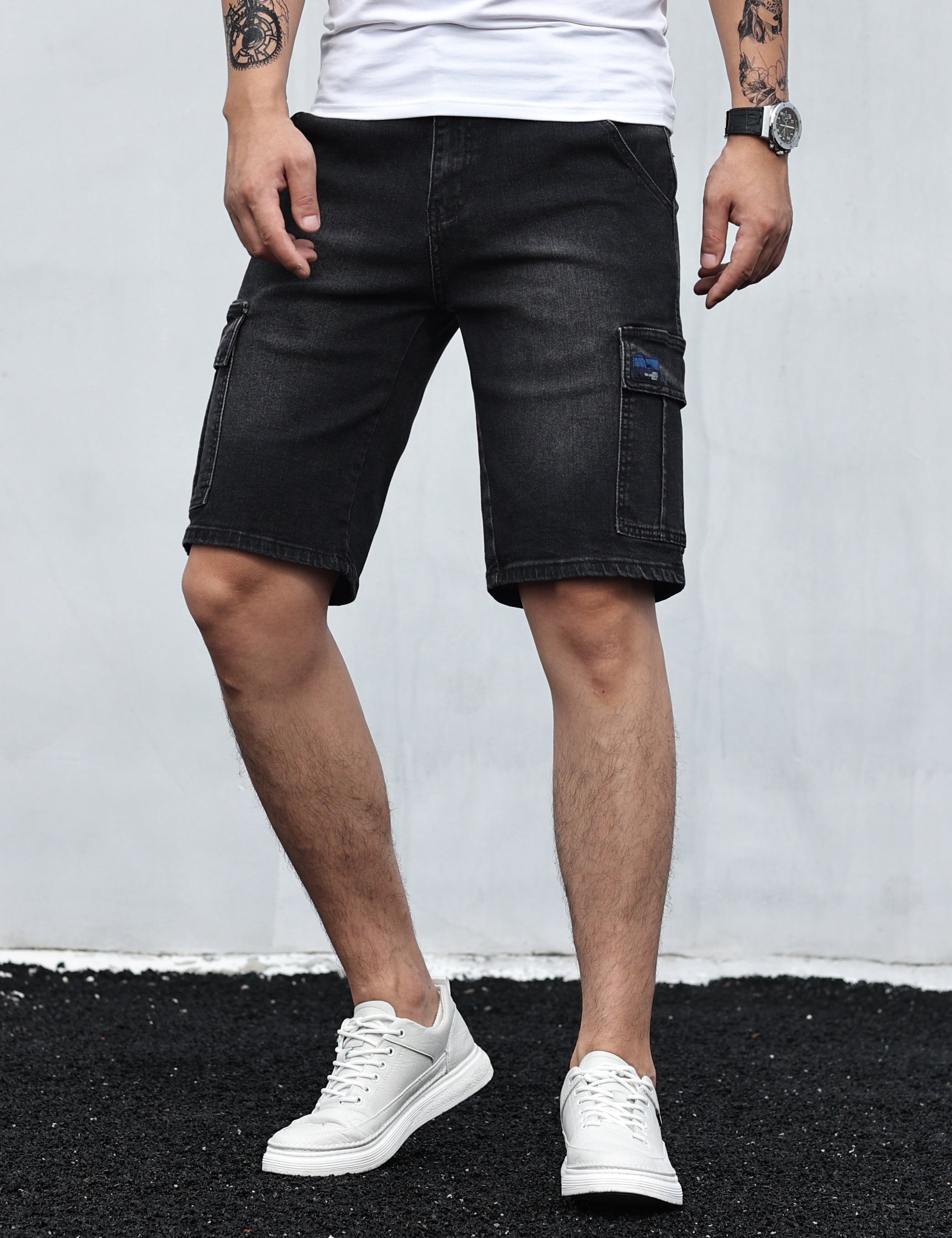 Denim Cargo Shorts | Casual | Stretch | Denim Shorts | Men's Shorts