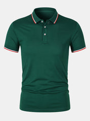 Collared T-Shirt - Slim Fit - Short Sleeve - Polo Shirt - Men's Clothing