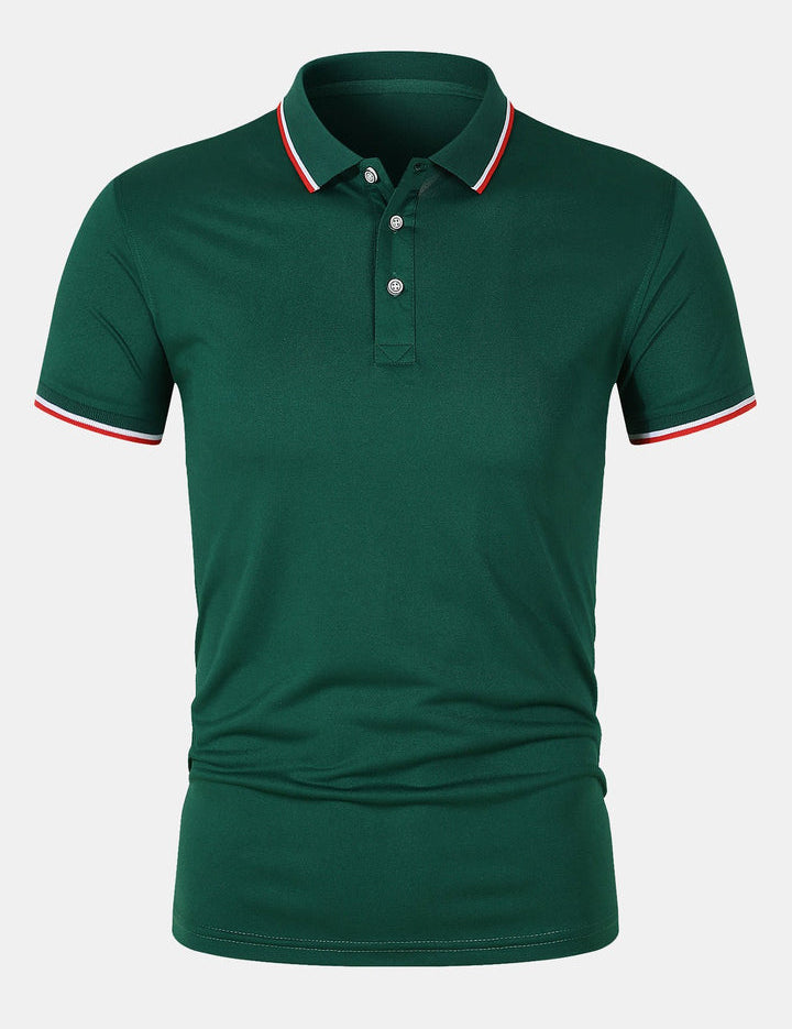 Collared T-Shirt - Slim Fit - Short Sleeve - Polo Shirt - Men's Clothing