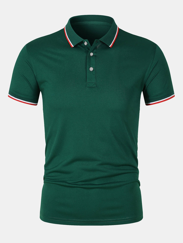 Collared T-Shirt - Slim Fit - Short Sleeve - Polo Shirt - Men's Clothing