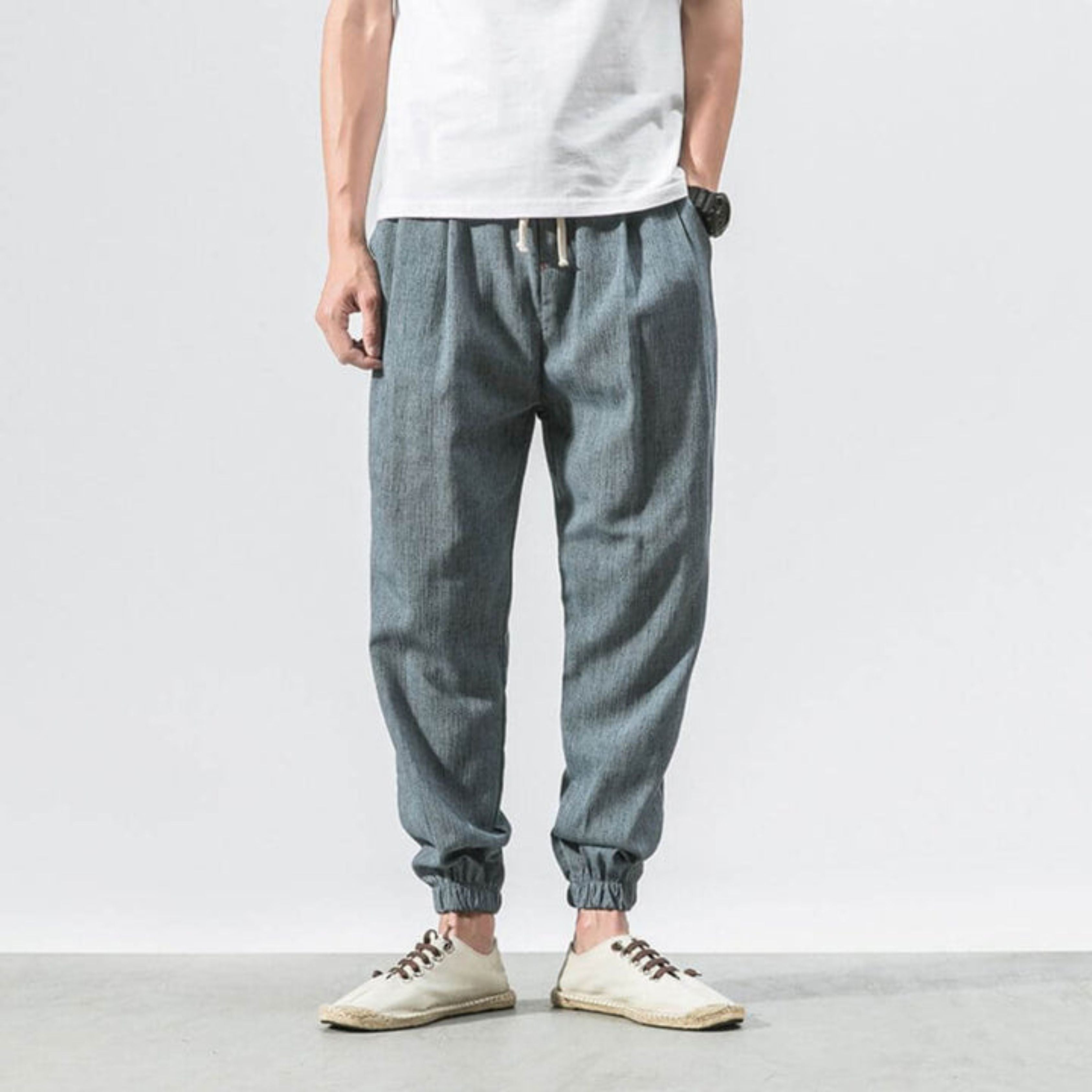 Men's Joggers - Leisure - Lightweight - Drawstring Pants - Men's Pants