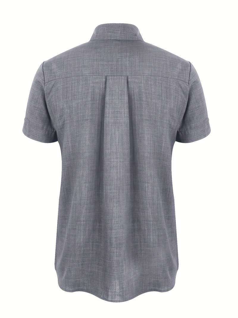 Short Sleeve Shirt - Men's Lightweight Collared Button-Up Shirt