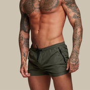 Swim Trunks - Elastic Waist - Drawstring - Swim Shorts - Men's Swimwear