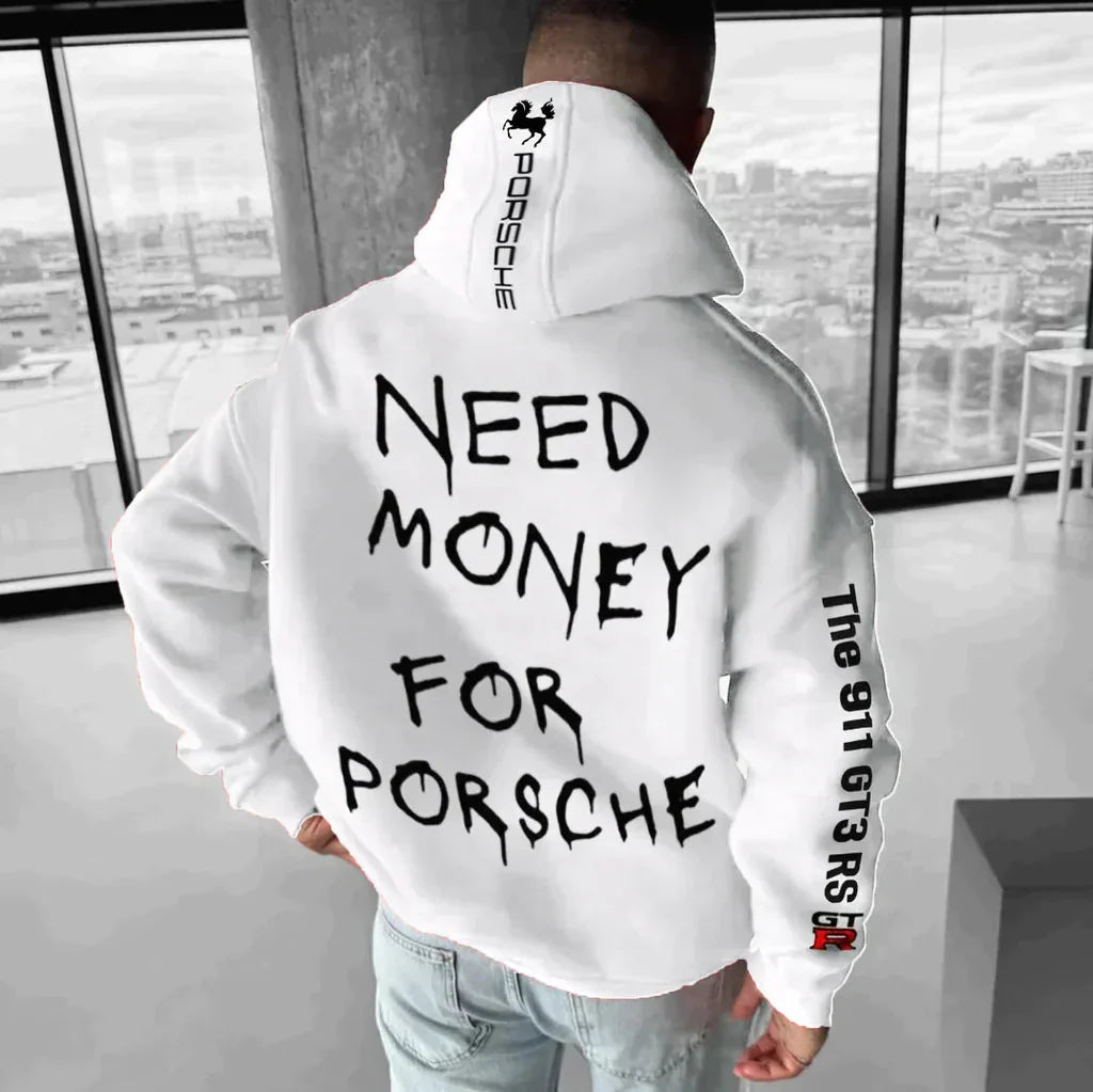 Hoodie | Car Print | Warm | Oversized Hoodie | Men's Clothing