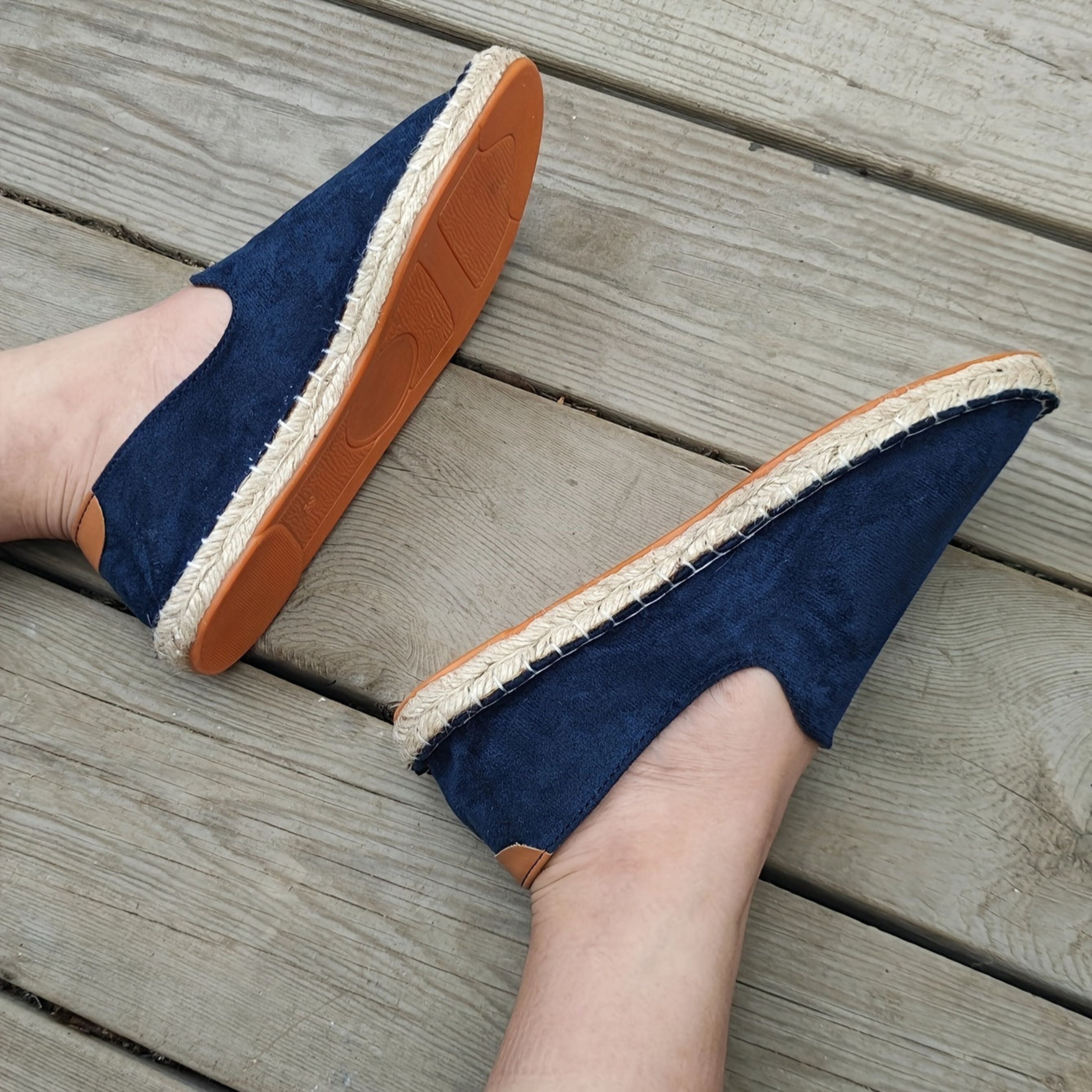 Men's Summer Shoes - Flat - Slip-On - Lightweight Shoes - Men's Espadrilles