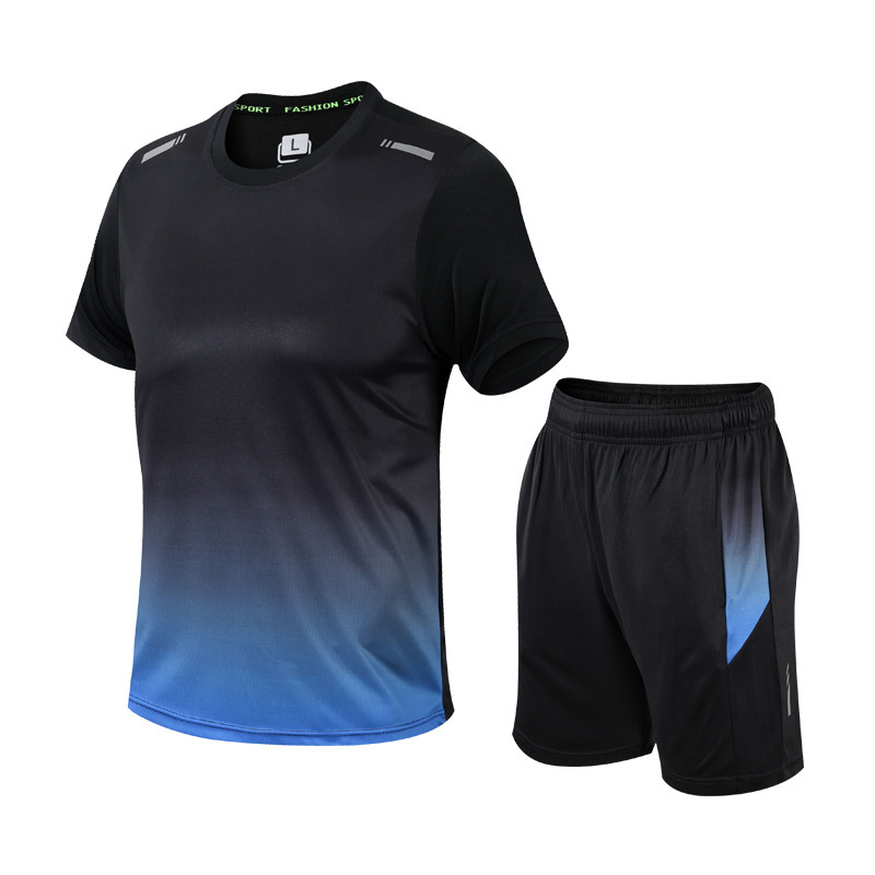 Men's Gym Set - Two-Piece - Quick Dry - Shorts and T-Shirt Set - Exercise Clothes for Men