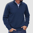 Quarter-Zip Jumper - Men's Casual Half-Zip Pullover Sweater