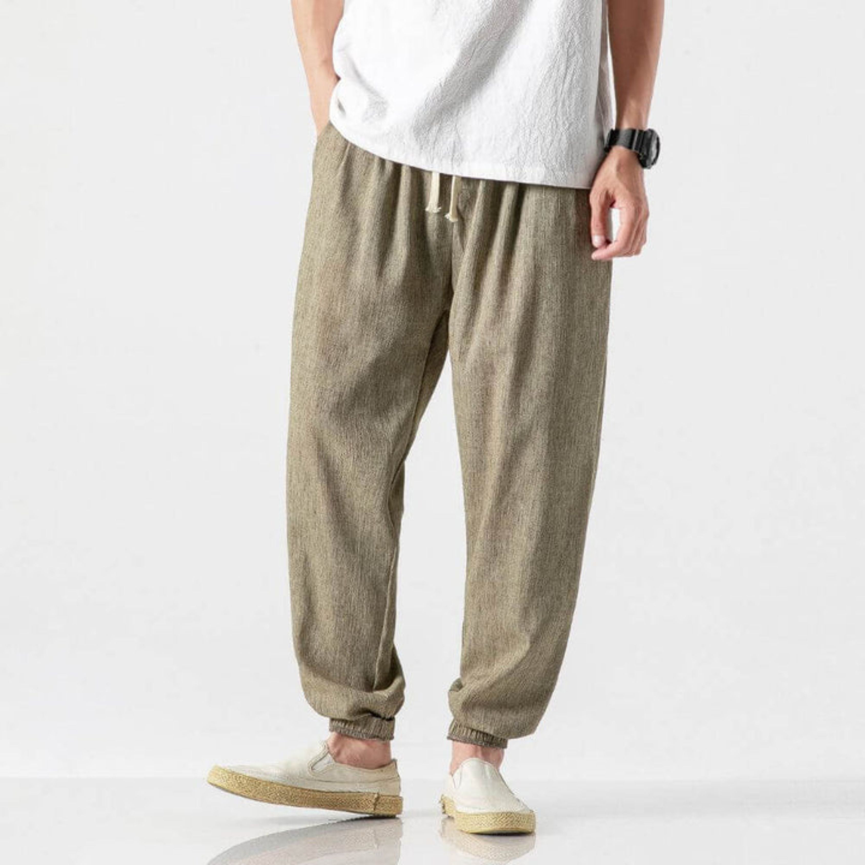 Men's Joggers - Leisure - Lightweight - Drawstring Pants - Men's Pants