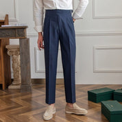 Dress Pants - Adjustable - High Waisted - Pleated Trousers - Men's Trousers