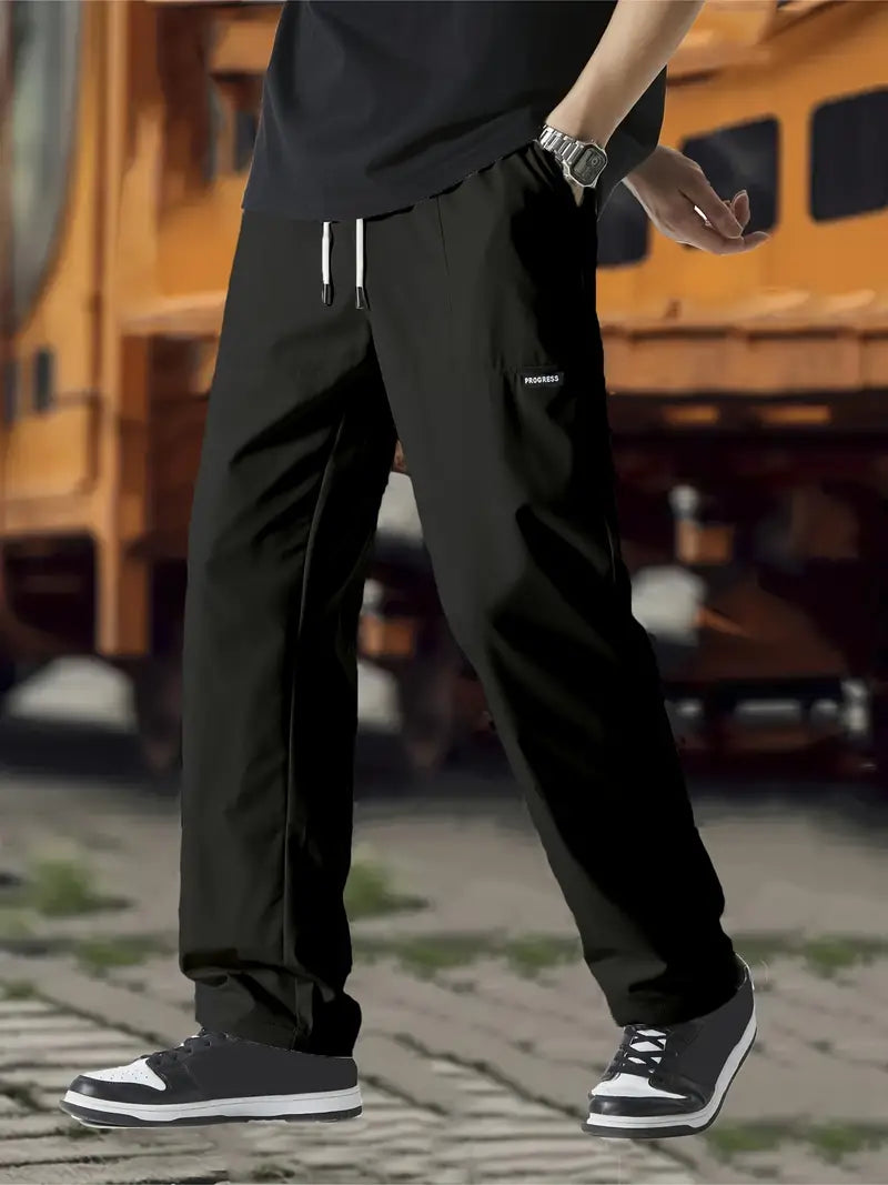 Track Pants | Drawstring | Leisure | Straight Leg Pants | Men's Trousers