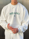 Men's Sweatshirt - Round Neck - Print - Oversized Sweatshirt - Oversized Pullover