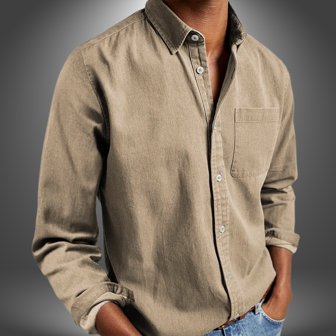 Denim Shirt | Long Sleeve | Regular Fit | Button-Up Shirt | Men's Shirts