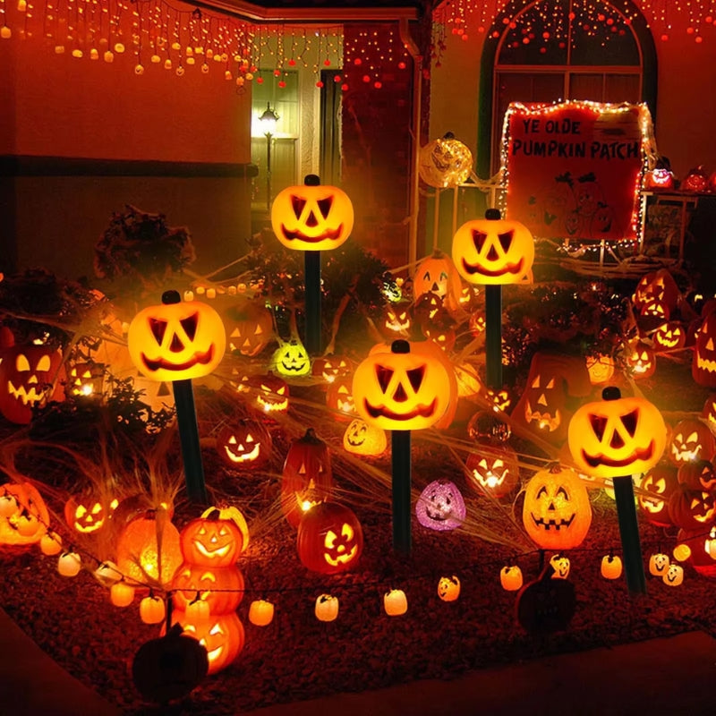 Outdoor Pumpkin Lights | Solar Powered | LED | Halloween Garden Lights | Halloween Lights for Outdoors