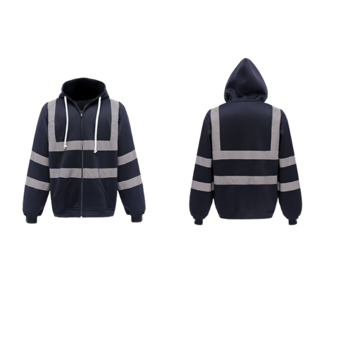 Hi Vis Jacket - Hooded - Workwear - Reflective Jacket - Men's Jacket