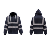 Hi Vis Jacket - Hooded - Workwear - Reflective Jacket - Men's Jacket