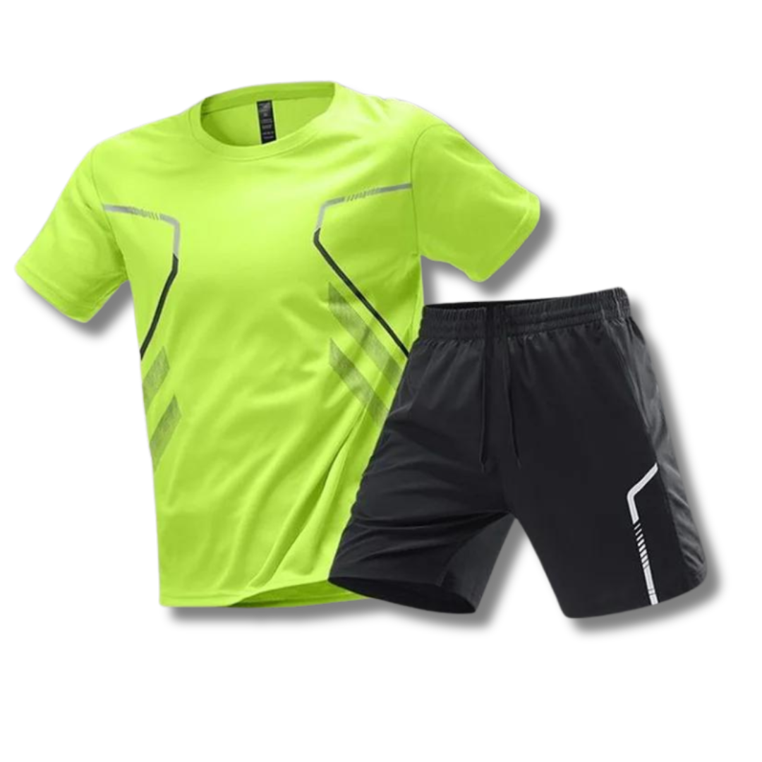 Activewear Set - T-Shirt - Shorts - Gym Clothes - Exercise Clothes for Men 