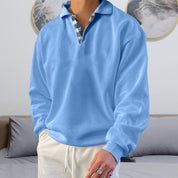 Polo Sweater - Men's Oversized Collared Pullover