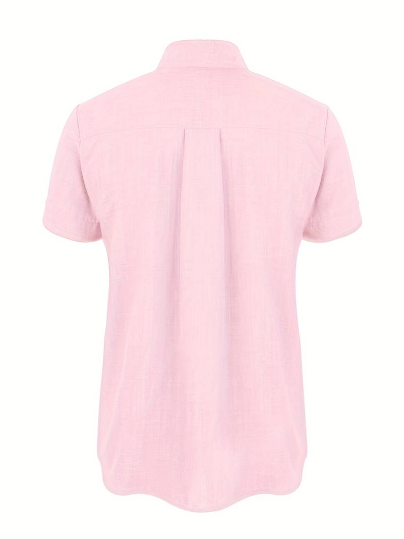 Short Sleeve Shirt - Men's Lightweight Collared Button-Up Shirt