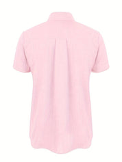 Short Sleeve Shirt - Men's Lightweight Collared Button-Up Shirt