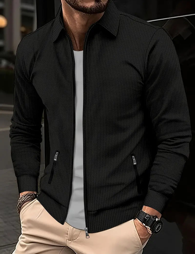 Men's Zip Up Sweatshirt - Full Zip - Pockets - Zip Up Sweater - Men's Jacket
