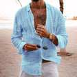Long Sleeve Shirt - Button-Up - Lightweight - Linen Shirt - Men's Shirts