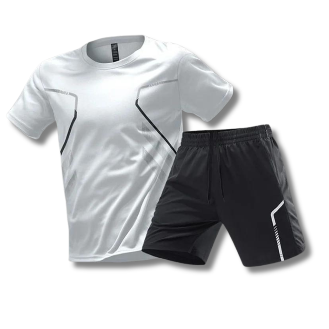 Activewear Set - T-Shirt - Shorts - Gym Clothes - Exercise Clothes for Men 