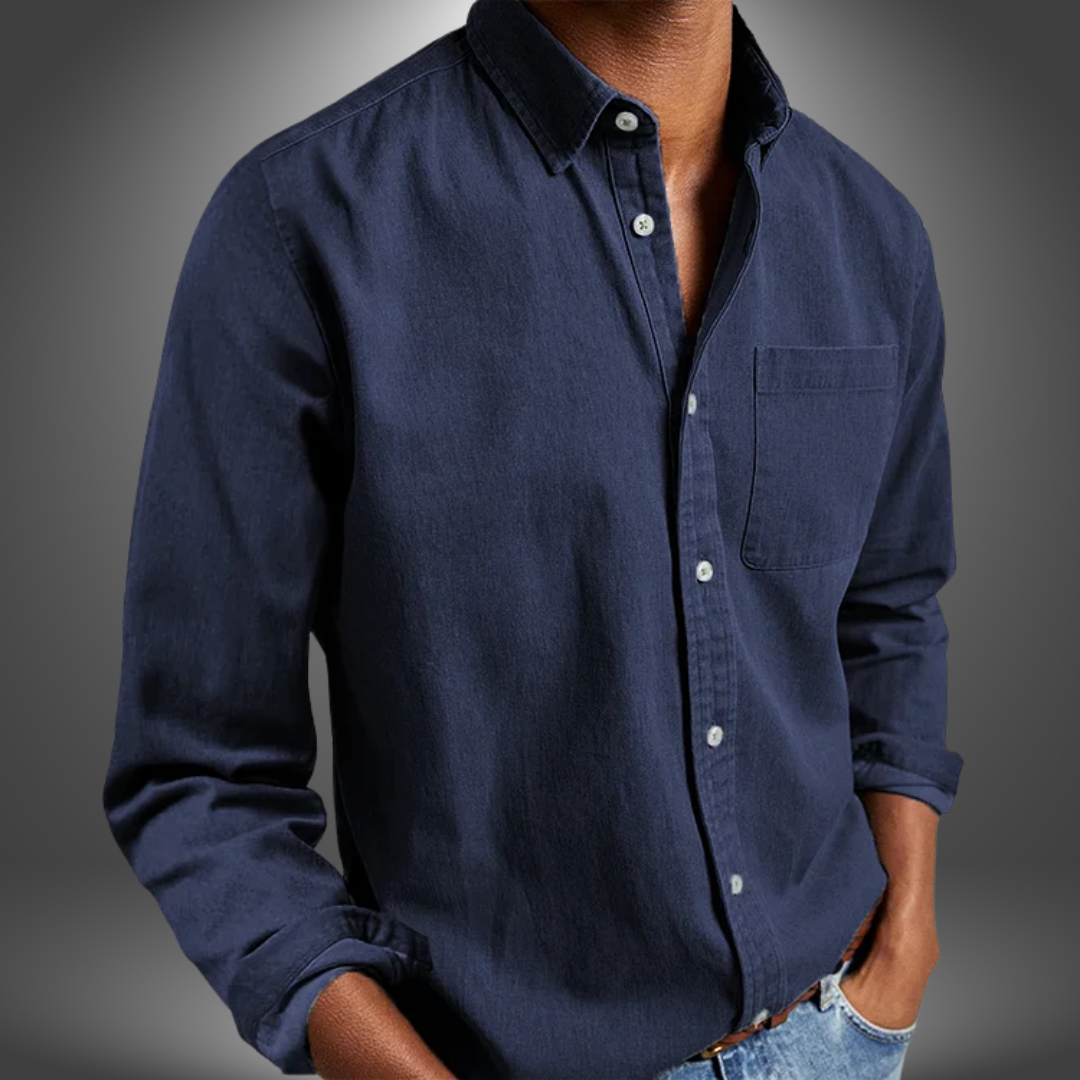 Denim Shirt | Long Sleeve | Regular Fit | Button-Up Shirt | Men's Shirts