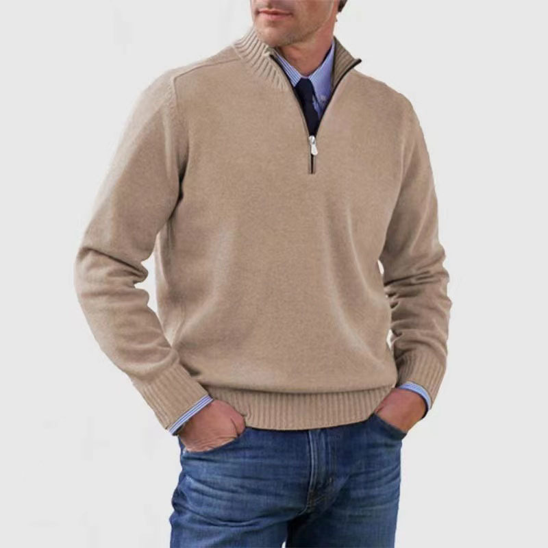 Men's Half Zip Pullover | Knitted | Long Sleeve | Quarter Zip Jumper | Men's Quarter Zip Sweaters