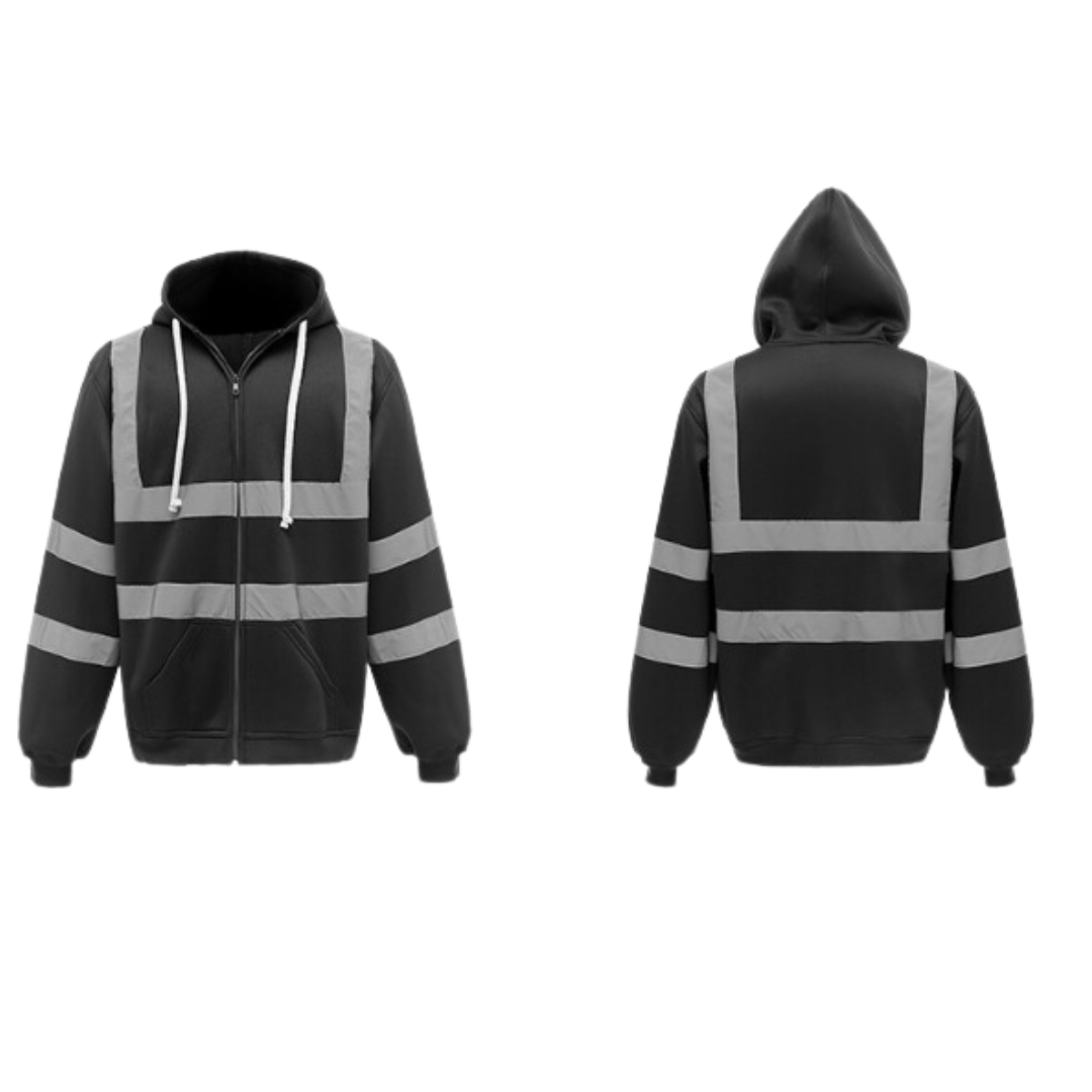 Hi Vis Jacket - Hooded - Workwear - Reflective Jacket - Men's Jacket