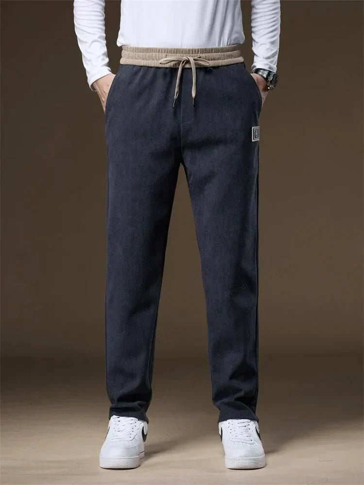 Corduroy Pants - Drawstring - Straight Leg - Sweatpants - Mens Joggers