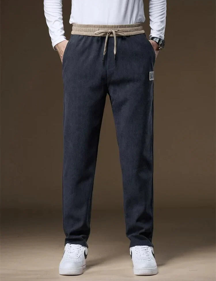 Corduroy Pants - Drawstring - Straight Leg - Sweatpants - Mens Joggers