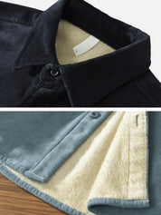 Corduroy Shirt | Warm | Fleece Lined | Overshirt | Men's Clothing