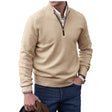 Quarter Zip Jumper - Long Sleeve - Knitted - Cashmere Sweater - Men's Half Zip Sweater