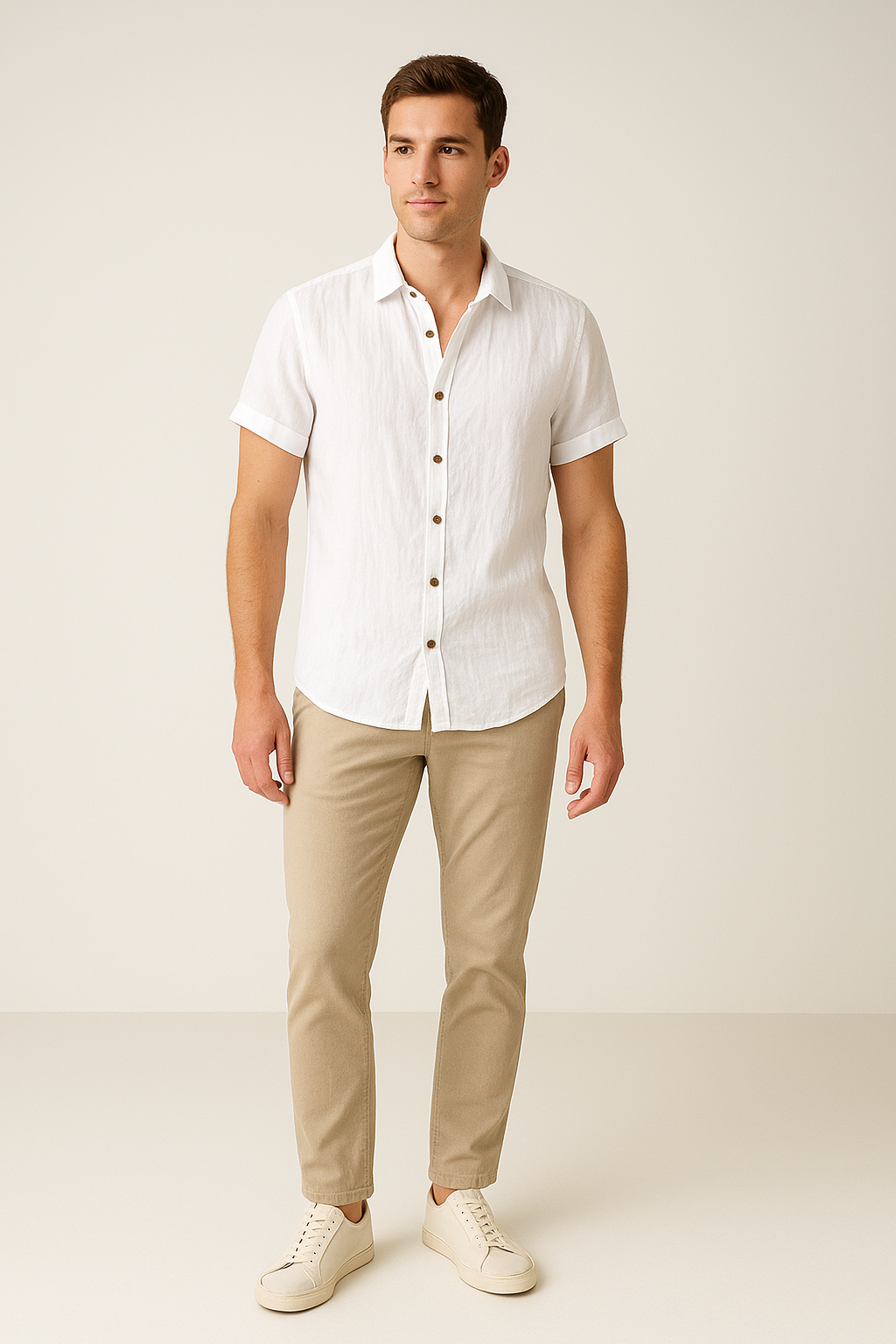 Summer Shirt - Men's Lightweight Short Sleeve Button-Up Shirt