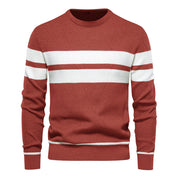 Men's Jumper - Round Neck - Striped - Knitted Sweater - Men's Clothing