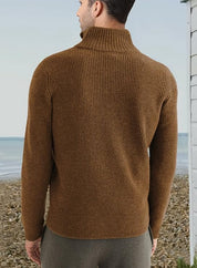 Quarter Zip Jumper | Knitted | Rib Knit | Polo Sweater | Men's Half Zip Jumper