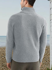 Quarter Zip Jumper | Knitted | Rib Knit | Polo Sweater | Men's Half Zip Jumper