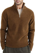 Quarter Zip Jumper | Knitted | Rib Knit | Polo Sweater | Men's Half Zip Jumper