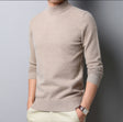 Knitted Sweater - Men's Plain High Neck Turtleneck Jumper