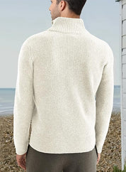 Quarter Zip Jumper | Knitted | Rib Knit | Polo Sweater | Men's Half Zip Jumper