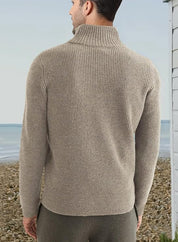 Quarter Zip Jumper | Knitted | Rib Knit | Polo Sweater | Men's Half Zip Jumper