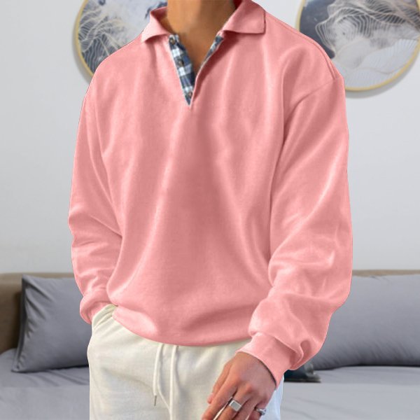 Polo Sweater - Men's Oversized Collared Pullover