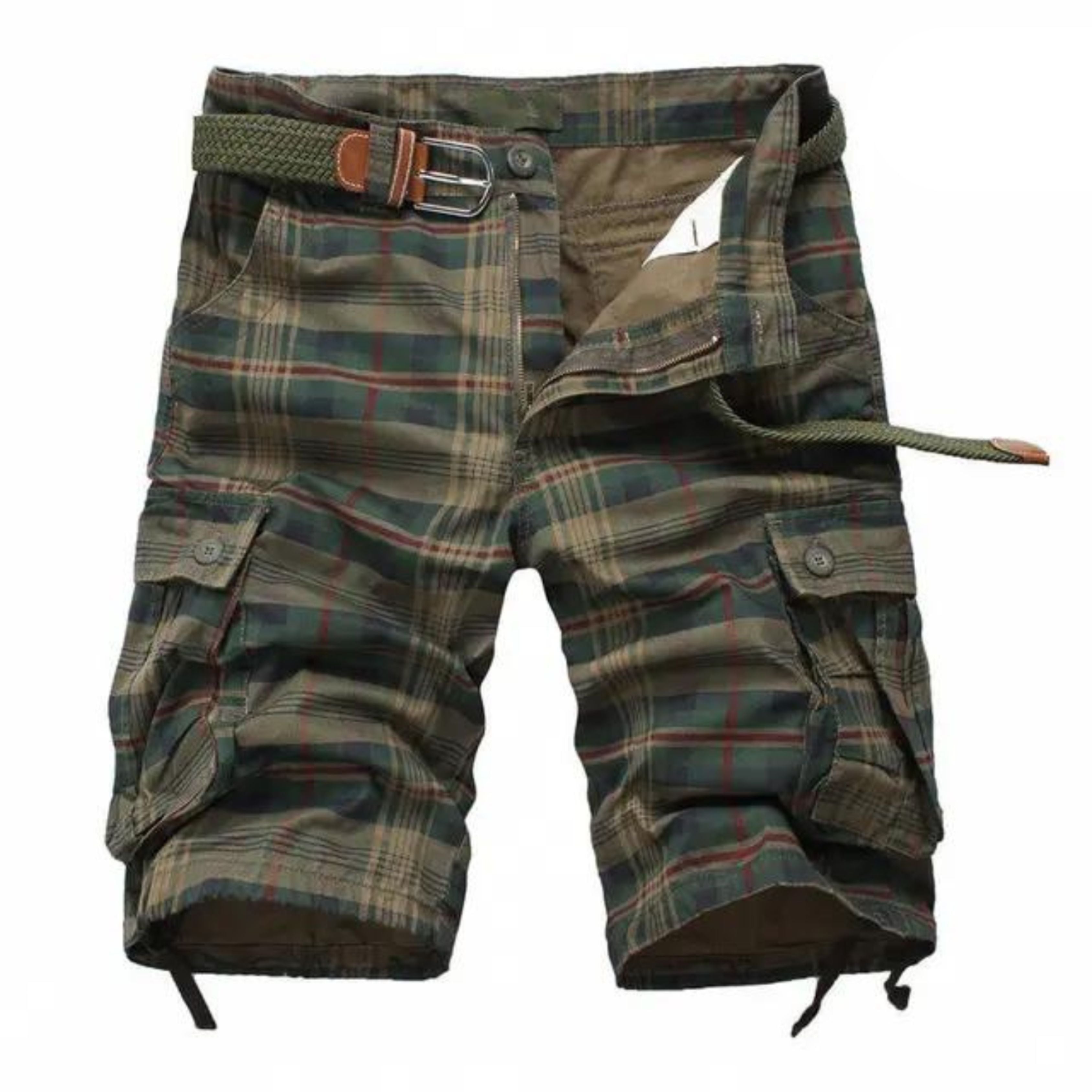 Cargo Shorts - Men's Tactical Long Leisure Shorts with Belt