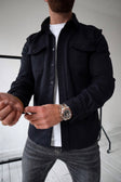 Overshirt - Men's Long Sleeve Button-Up Shirt with Breast Pockets