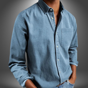 Denim Shirt | Long Sleeve | Regular Fit | Button-Up Shirt | Men's Shirts
