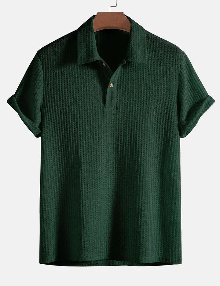 Polo T-Shirt - Men's Collared Button Neck Short Sleeve T-Shirt