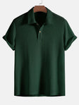 Polo T-Shirt - Men's Collared Button Neck Short Sleeve T-Shirt
